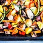 Sausage Potato and Vegetables Sheet Pan Dinner Image TK