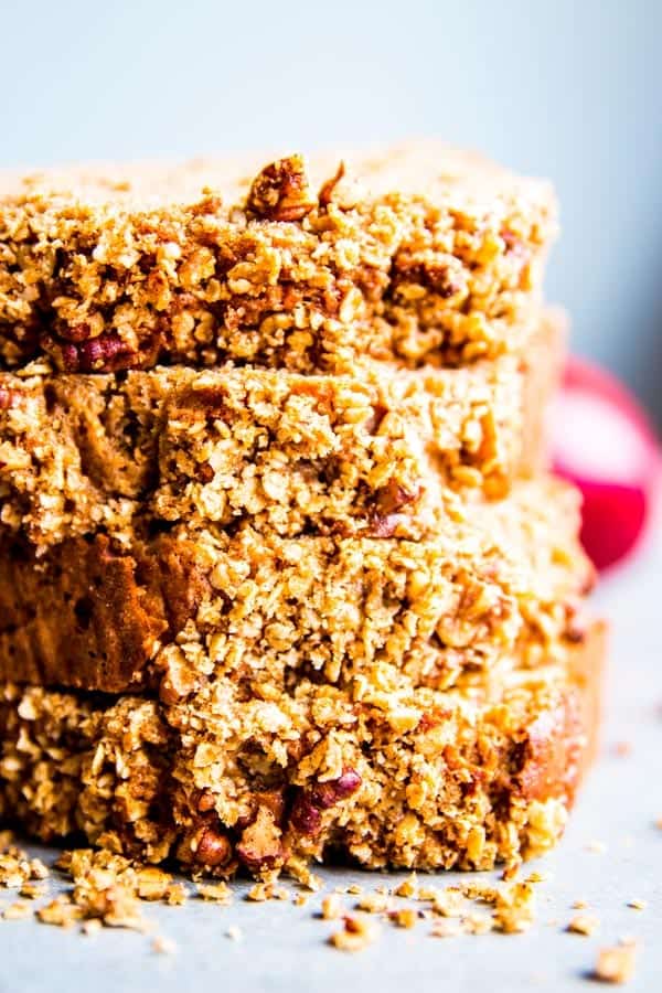 stacked slices of applesauce bread