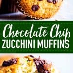 Chocolate Chip Zucchini Muffins Pin Image 1