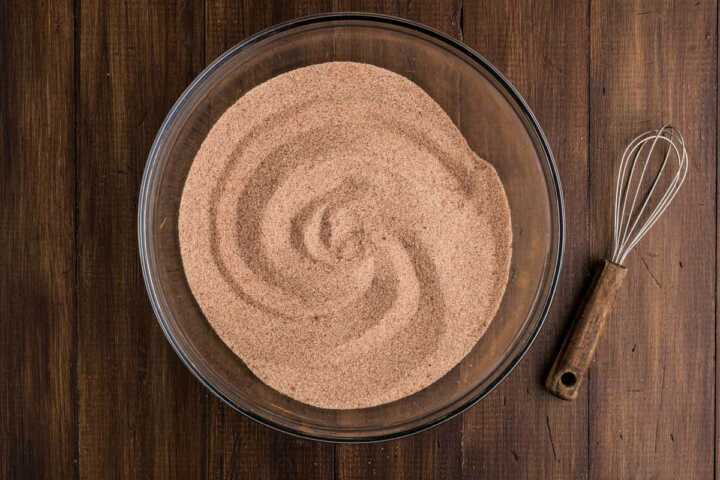 Cinnamon sugar spice mix in a bowl.