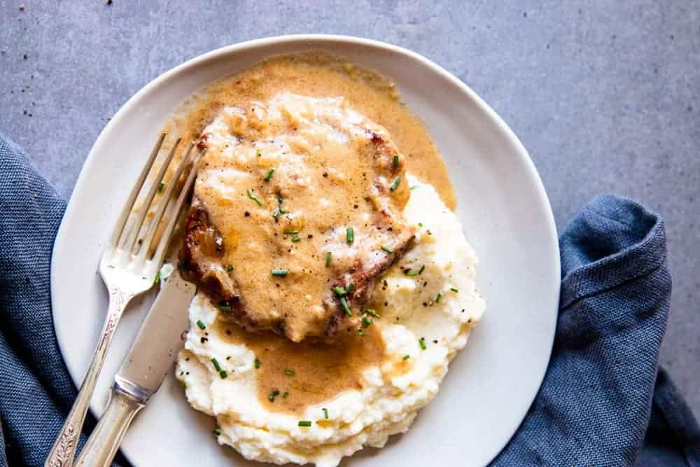 Instant Pot Sour Cream Pork Chops Image TK