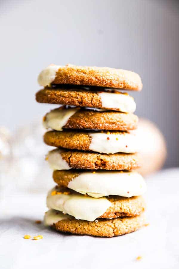 stack of gingersnap cookies 