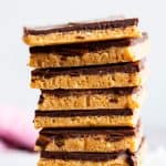 No Bake Chocolate Peanut Butter Bars Image TK