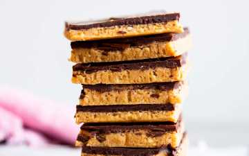 No Bake Chocolate Peanut Butter Bars Image TK