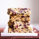 stack of healthy homemade granola bars