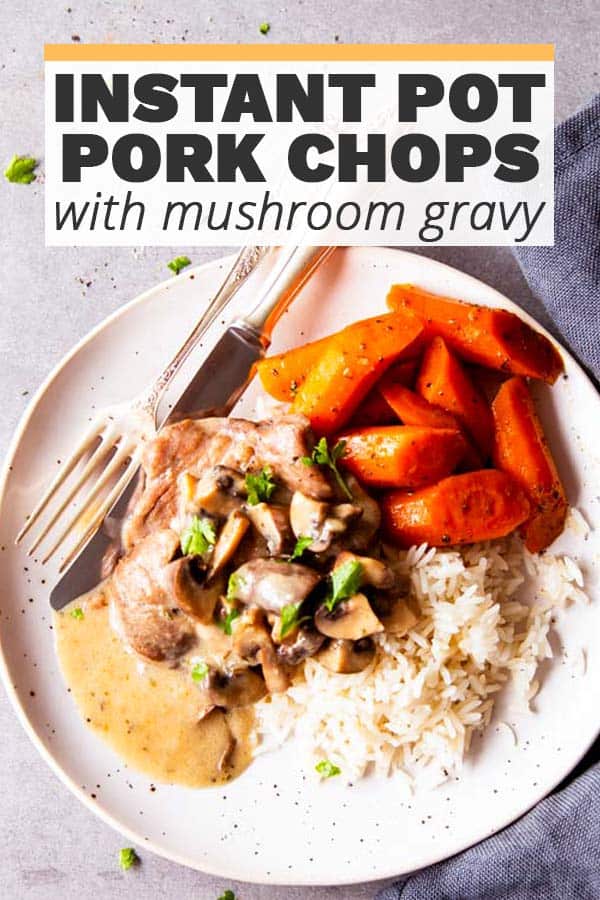 Instant Pot Mushroom Pork Chops Image Pin 2