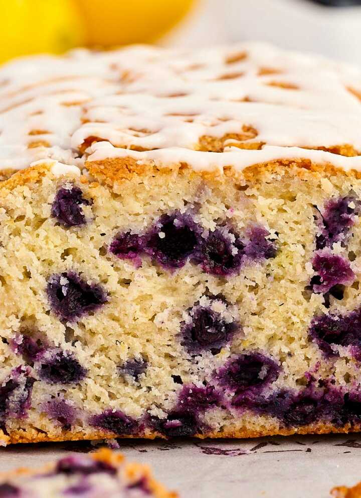 sliced lemon bread on table