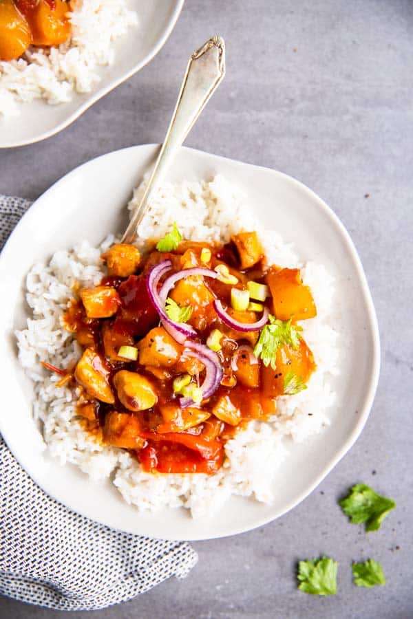 Instant Pot Spicy Pineapple Coconut Chicken and Rice