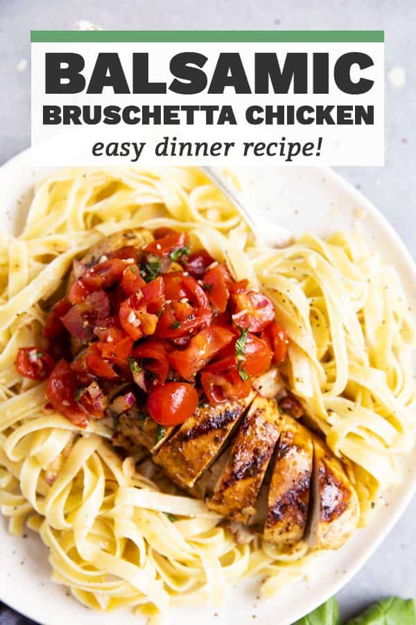 Balsamic Bruschetta Chicken Image Pin 1