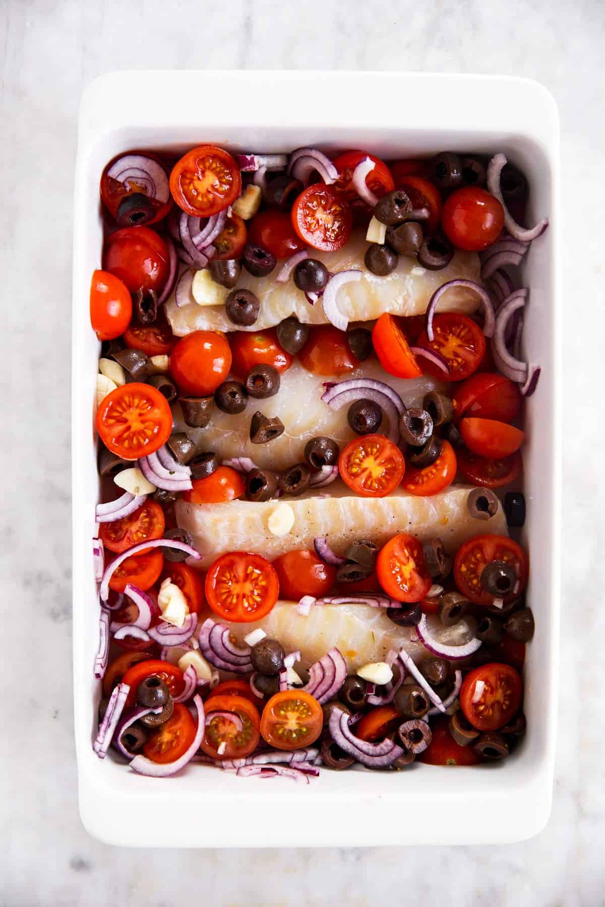 Mediterranean Baked Cod Recipe - Savory Nothings