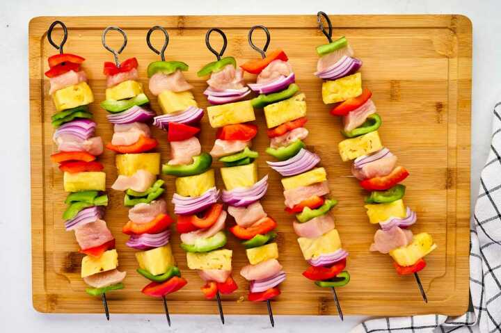 uncooked kabobs