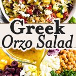 Greek Orzo Salad Recipe Image Pin