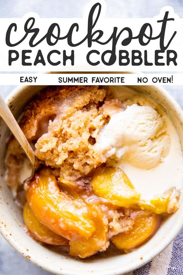 Crockpot Peach Cobbler