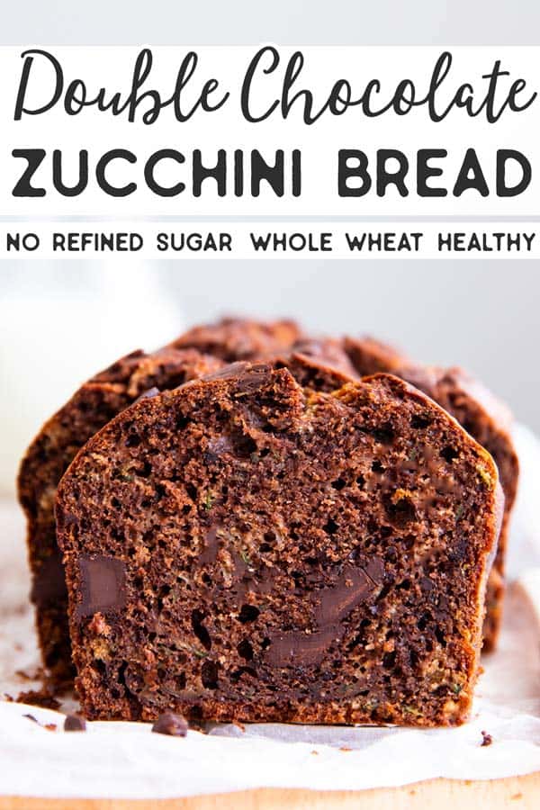 Healthy Double Chocolate Zucchini Bread Pin 2
