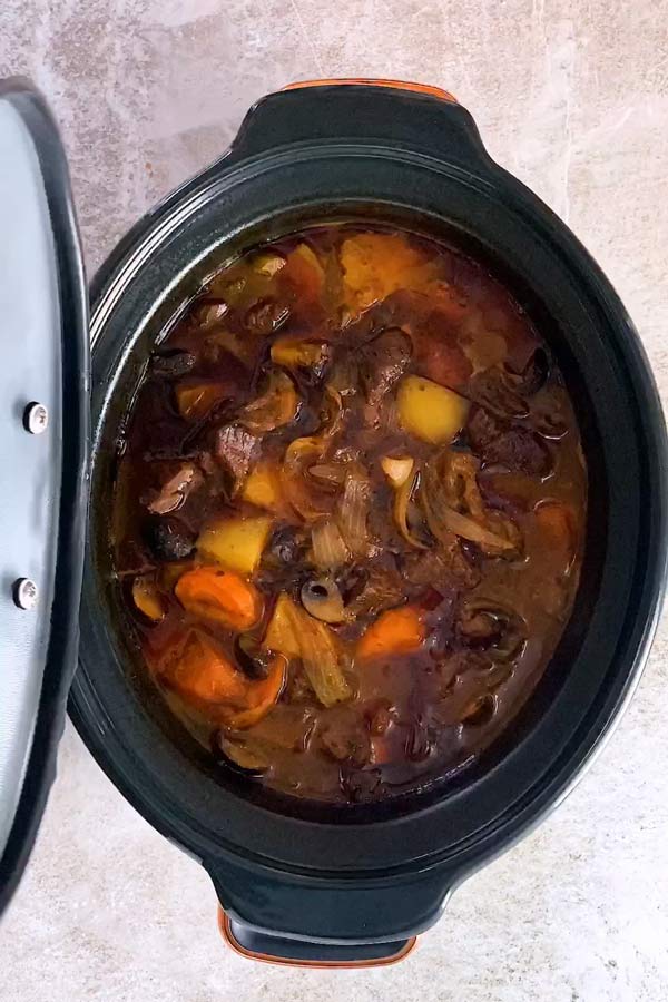 crock pot beef stew after cooking