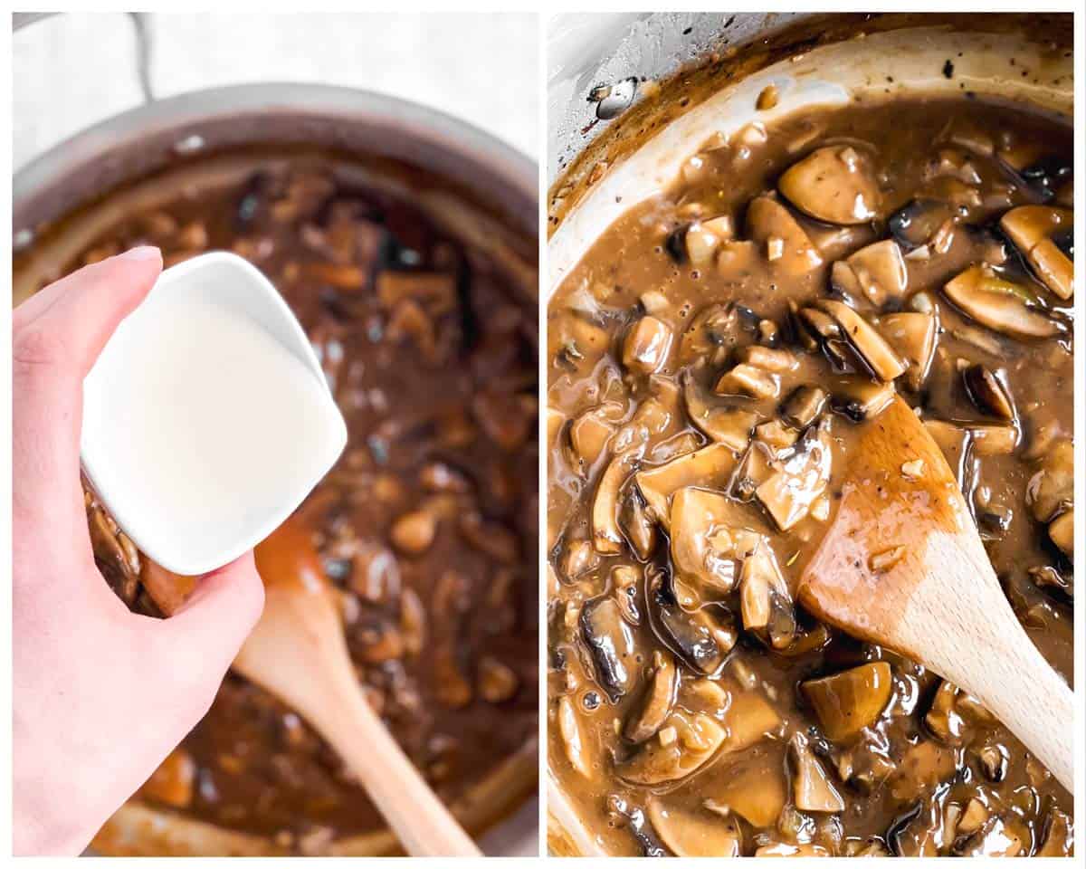 German Spaetzle with Mushroom Sauce - Jägerspätzle