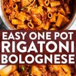 One Pot Rigatoni Bolognese Pin 1