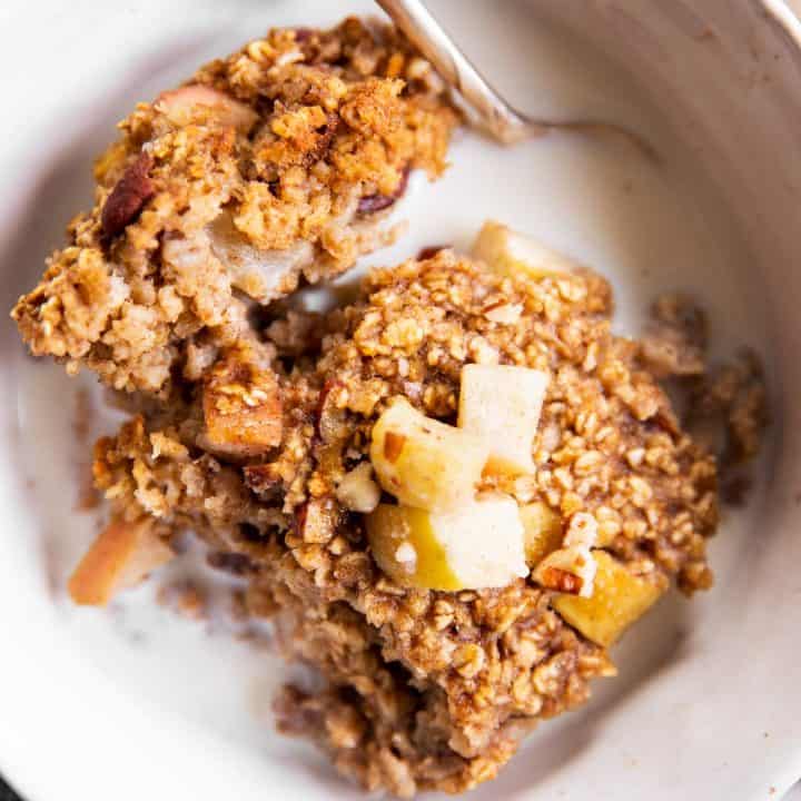 Cinnamon Apple Baked Oatmeal Recipe Savory Nothings