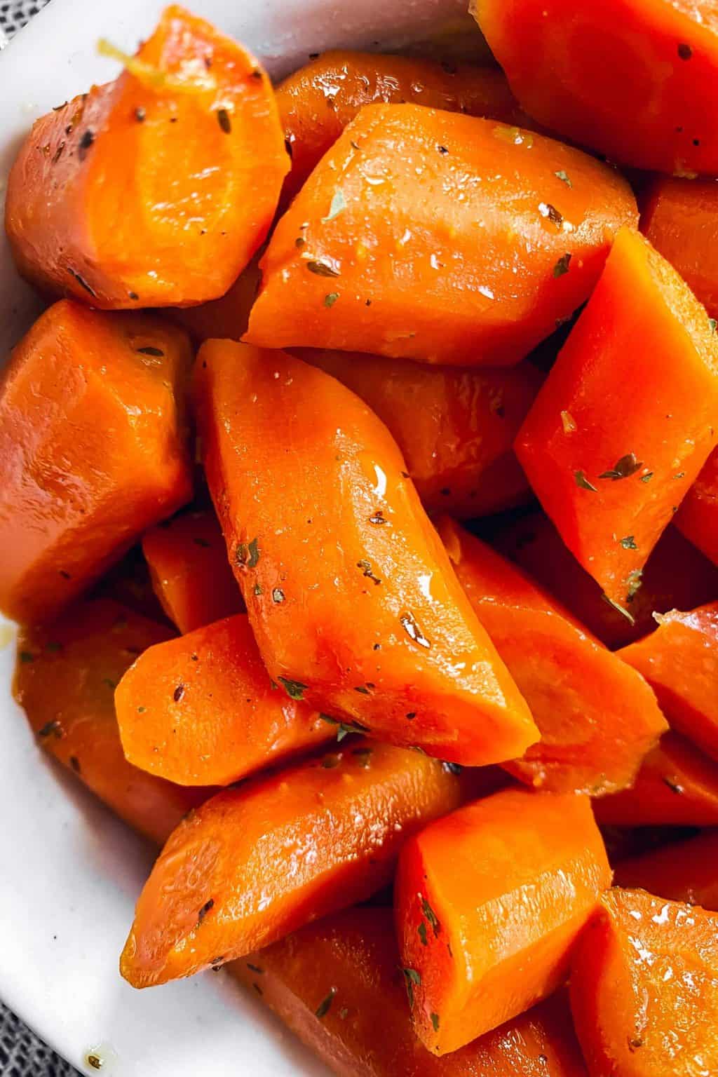 Honey Butter Thyme Crockpot Glazed Carrots Savory Nothings