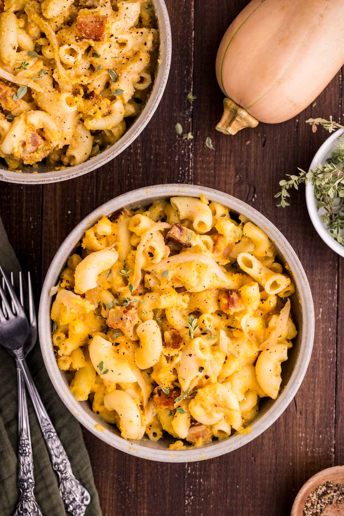 lovely meal of butternut squash Mac and cheese