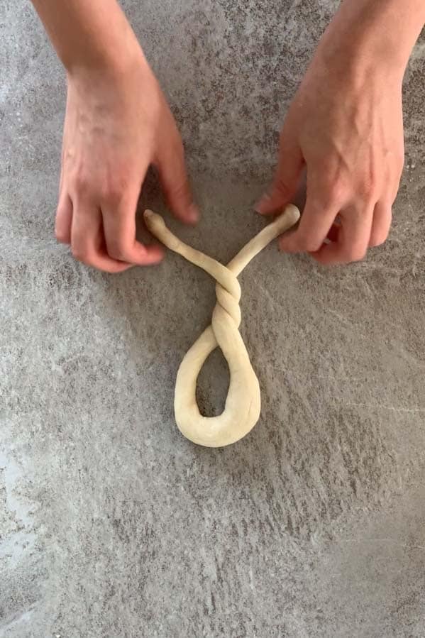 shaping pretzels: 2