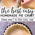 Easy Homemade Pie Crust from Scratch Pin 1