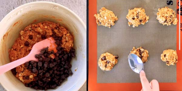 Pumpkin Chocolate Chip Oatmeal Cookies How To Image 1