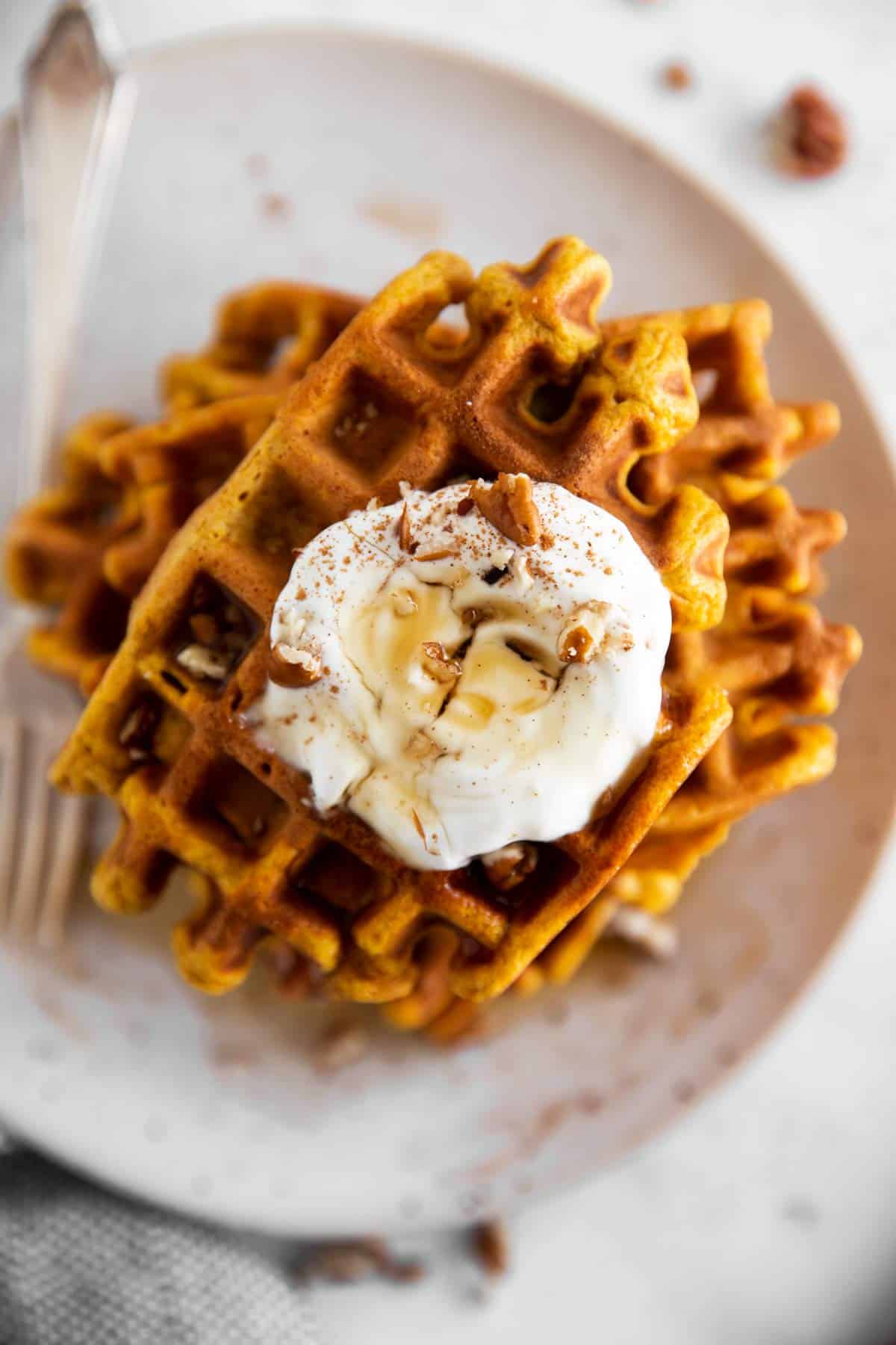 Simple Pumpkin Waffles Recipe Savory Nothings