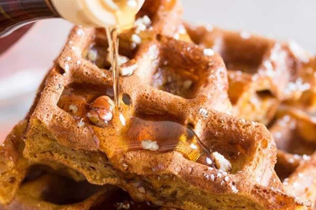 Simple Pumpkin Waffles Recipe Savory Nothings
