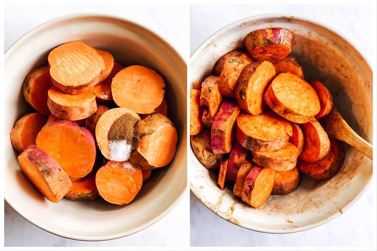 steps to show seasoning sweet potatoes