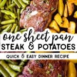 Sheet Pan Steak and Potatoes Pin 1