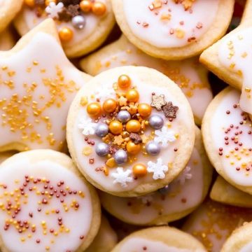 pile of decorated sugar cookies