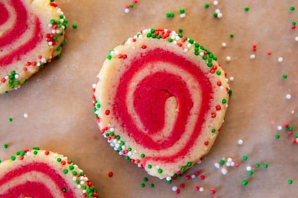 sliced pinwheel cookies unbaked