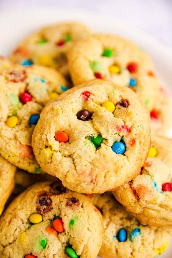 pile of M&M cookies