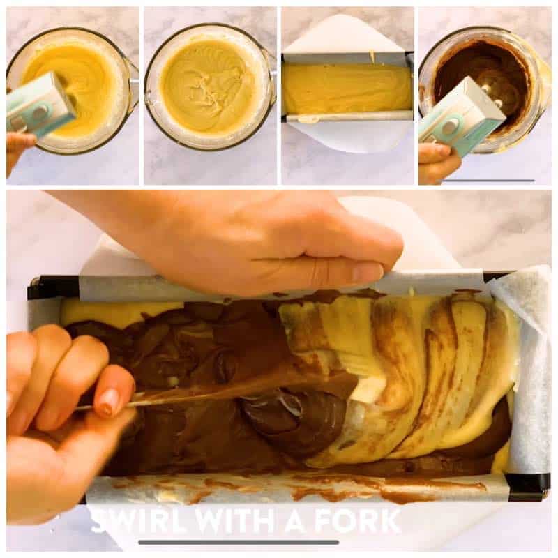 Chocolate Marble Pound Cake - Step by Step Photos