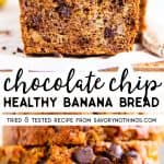 Chocolate Chip Banana Bread Image Pin