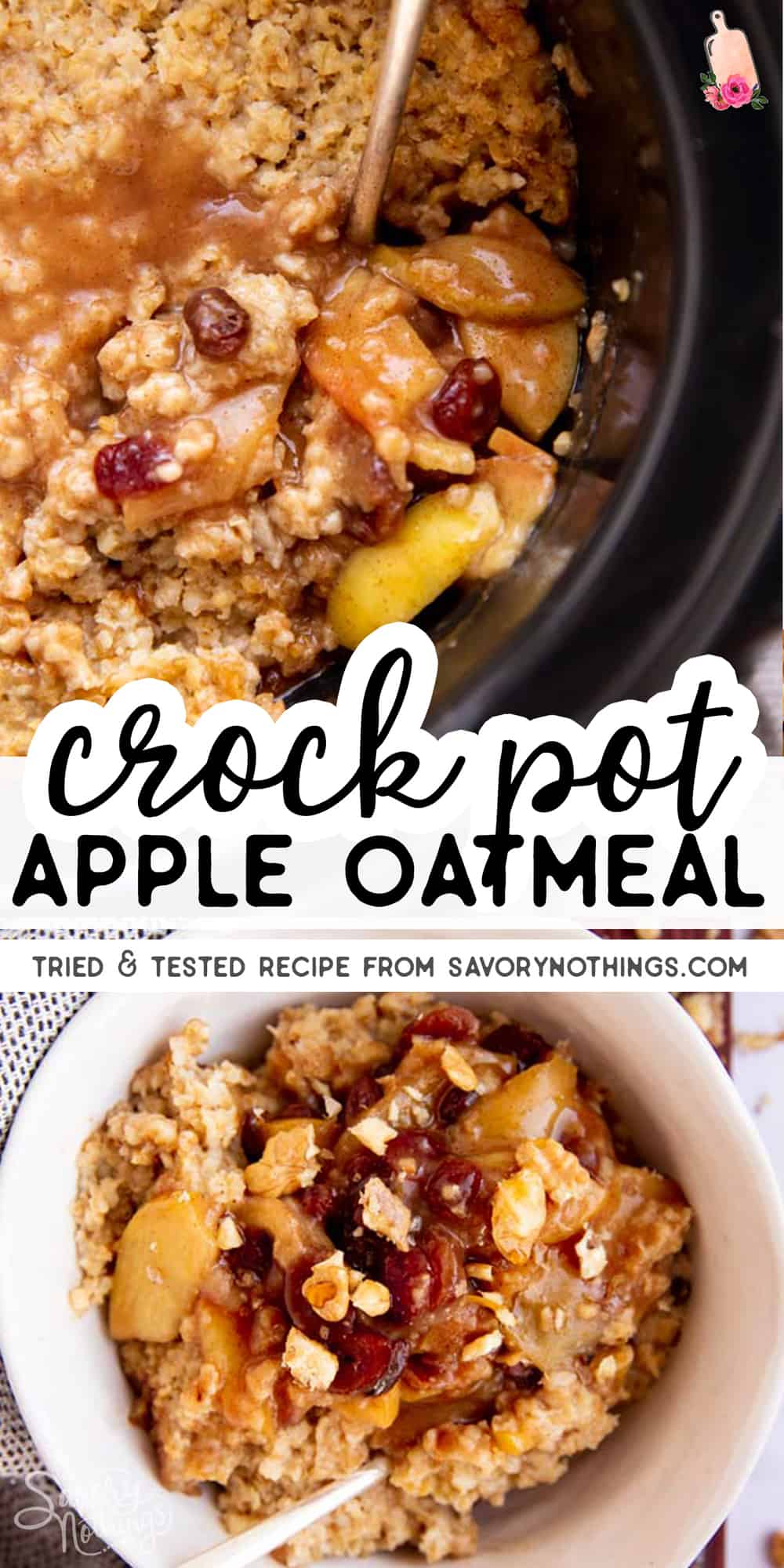 Overnight Crockpot Apple Cinnamon Oatmeal Recipe: How to Make Oatmeal ...