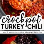 Crockpot Turkey Chili Image Pin