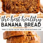 Healthy Banana Bread Image Pin