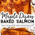 Maple Dijon Baked Salmon Image Pin