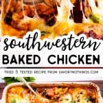 Southwestern Baked Chicken Image Pin