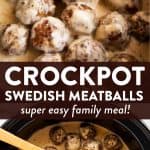 Crockpot Swedish Meatballs Image Pin 1