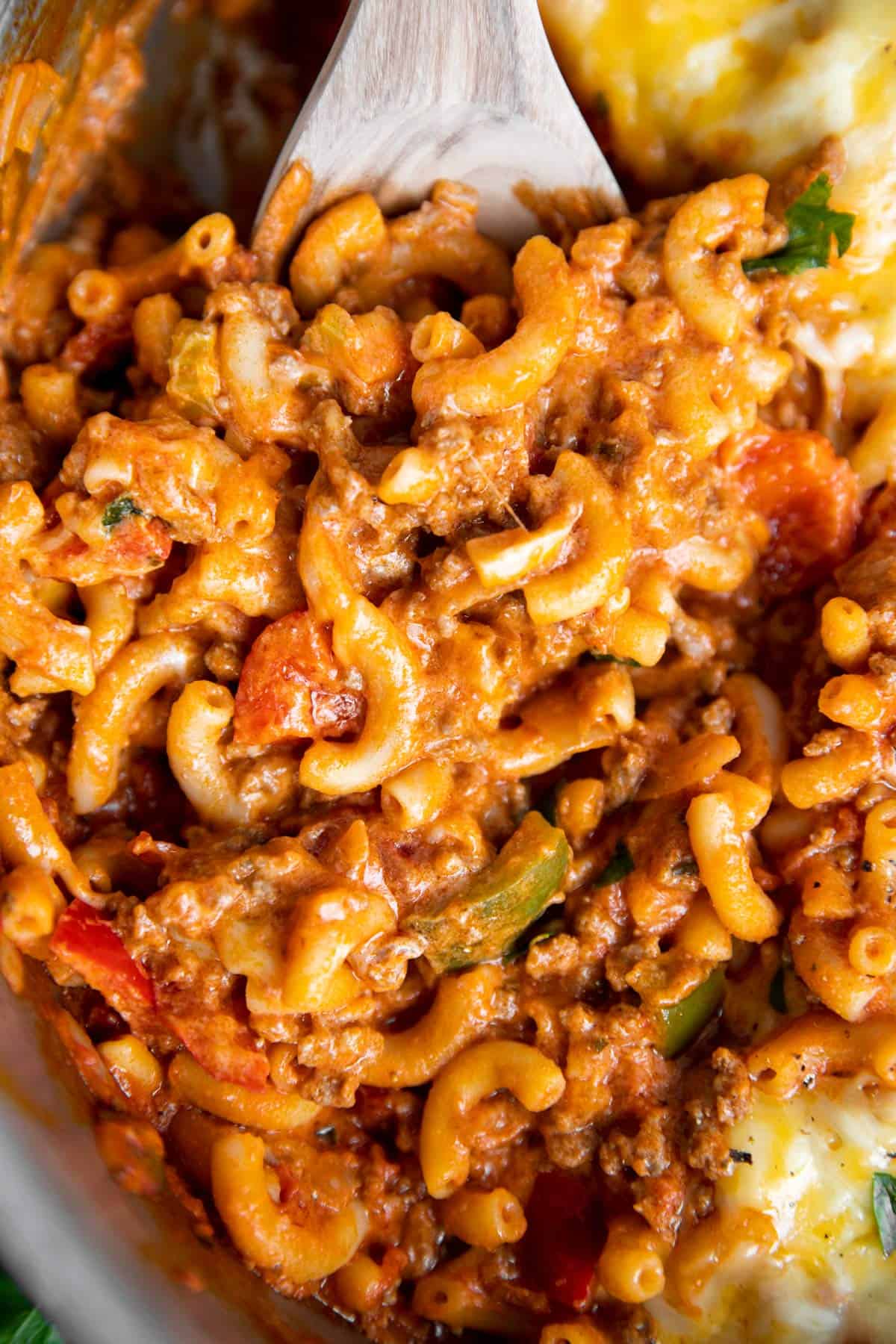 close up photo of American goulash