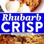 Rhubarb Crisp Image Pin