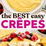 Crêpes Recipe Image Pin
