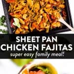 Sheet Pan Chicken Fajitas Image Pin