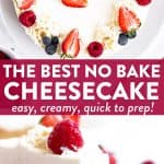 No Bake Cheesecake Image Pin