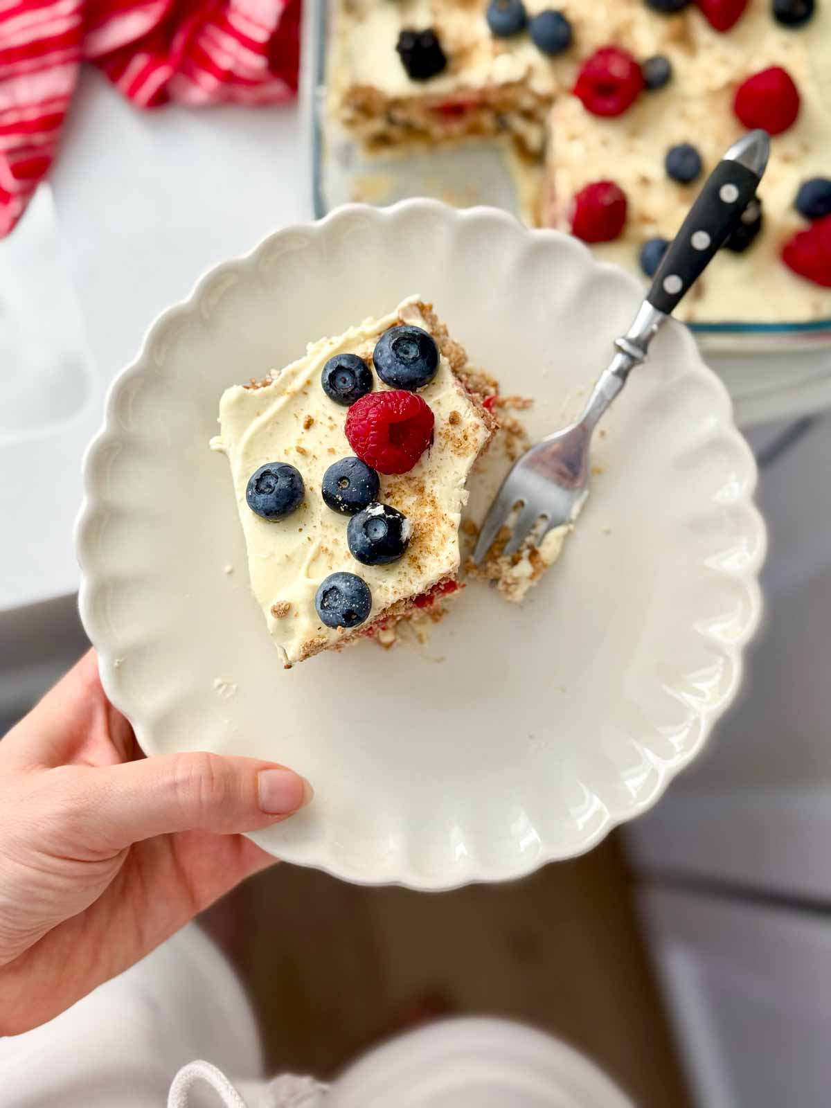 icebox cake on plate