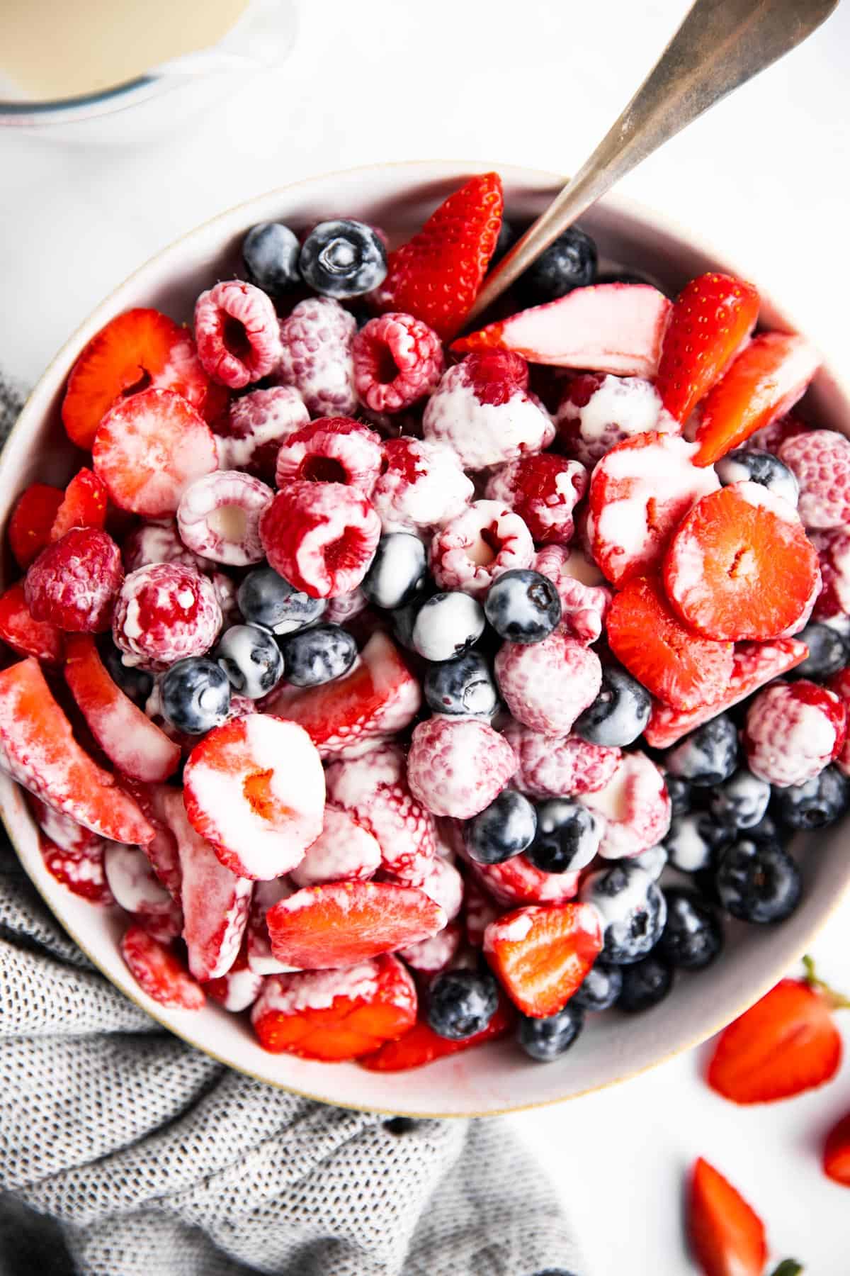 berry salad close up