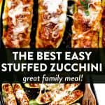 Stuffed Zucchini Boats Image Pin